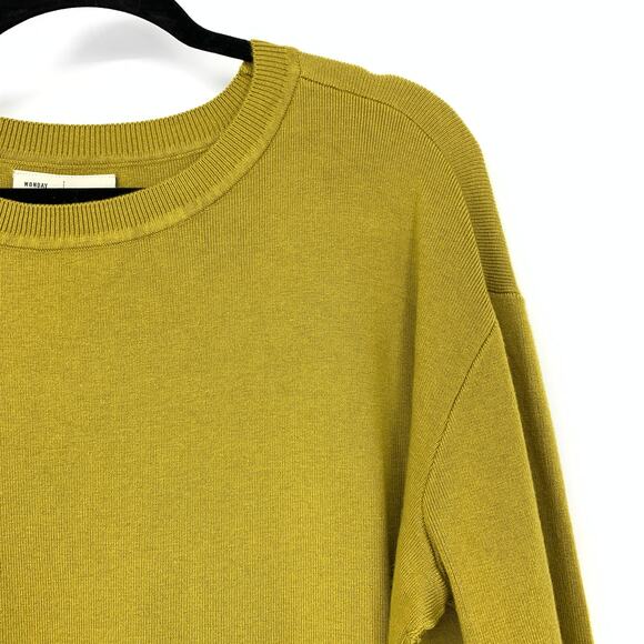 Anthropologie Saturday Sunday Freya Tunic Sweater Dress Womens Size M Gold NEW - Picture 3 of 8